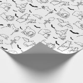 Cadeau Papier d'enrobage d'illustration de chats d'Hallow (Coin)