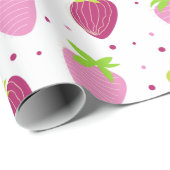 Cadeau Papier d'enrobage d'impression de fraises de 30 po (Coin rond)