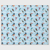 Cadeau papier d'enrobage d'oiseaux (Plat)