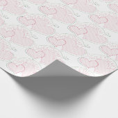 Cadeau Papier d'enrobage doux aux coeurs à point croisé (Coin)