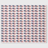 Cadeau Papier d'enrobage du drapeau américain (Plat)