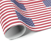 Cadeau Papier d'enrobage du drapeau américain (Coin rond)