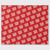 Cadeau Papier d'enrobage du logo commercial Red (Plat)