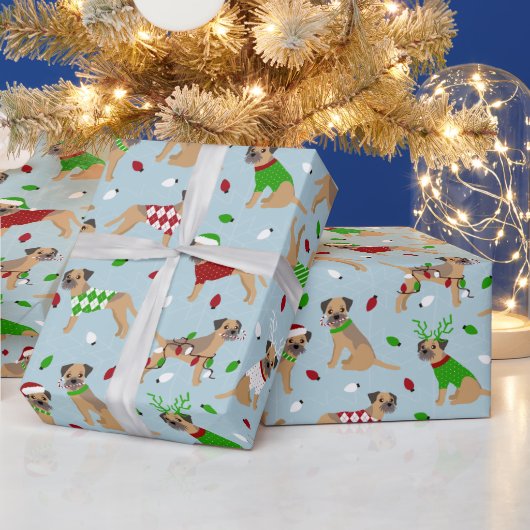 Cadeau Papier d'enrobage du Terrier frontalier de Noël (Vacances)