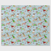 Cadeau Papier d'enrobage du Terrier frontalier de Noël (Plat)