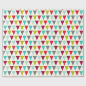 Cadeau Papier d'enrobage du triangle de drapeau géométriq (Plat)