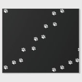 Cadeau Papier d'enrobage Empreintes de pattes (Plat)