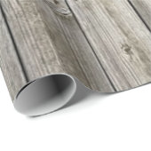 Cadeau Papier d'enrobage en bois rustique (Coin rond)