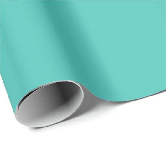 Cadeau Papier d'enrobage en matière Turquoise solide (Coin rond)