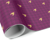 Cadeau Papier d'enrobage en pied de teinte rose avec acce (Coin rond)