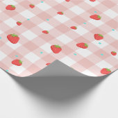 Cadeau Papier d'enrobage En vichy fraise (Coin)