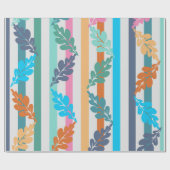 Cadeau Papier d'enrobage feuille et ligne (Plat)