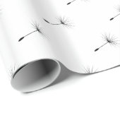 Cadeau Papier d'enrobage flottant de graines de Dandelion (Coin rond)