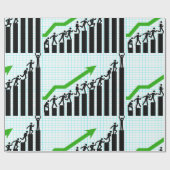 Cadeau Papier d'enrobage graphique de tendance ascendante (Plat)