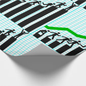 Cadeau Papier d'enrobage graphique de tendance ascendante