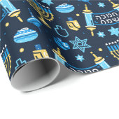 Cadeau Papier d'enrobage Hanoukka (Coin rond)