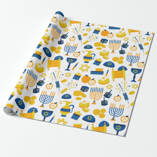 Cadeau Papier d'enrobage Hanoukka (Déroulé)