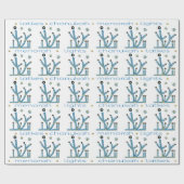 Cadeau Papier d'enrobage Hanoukka "Menorahs à billes bleu (Plat)