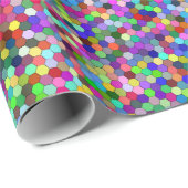 Cadeau Papier d'enrobage Hexagons emballé (Coin rond)