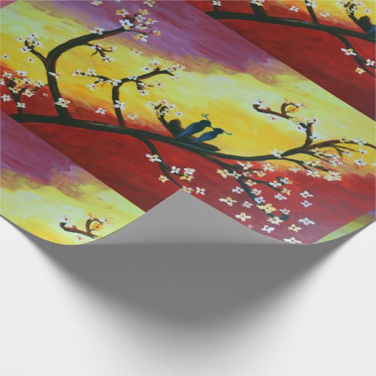 Cadeau Papier d'enrobage Inséparables (Coin)