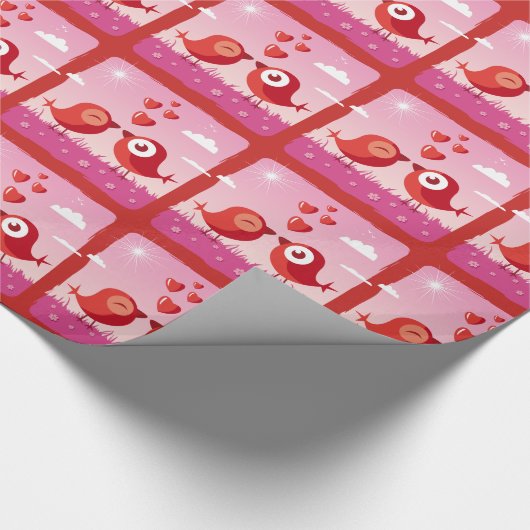 Cadeau Papier d'enrobage Inséparables (Coin)