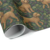 Cadeau Papier d'enrobage Labradoodle et Blackberry (Coin rond)