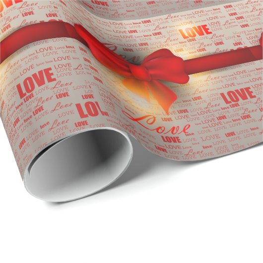 Cadeau Papier d'enrobage Love 2 (Coin rond)