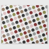 Cadeau Papier d'enrobage Motif à points neutres rétro (Plat)