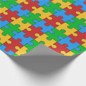 Cadeau Papier d'enrobage Motif de puzzle coloré (Coin)