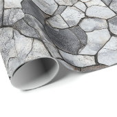 Cadeau Papier d'enrobage Motif en pierre fissuré (Coin rond)