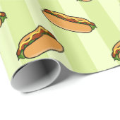 Cadeau Papier d'enrobage Motif Hot Dog (Coin rond)