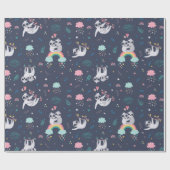 Cadeau Papier d'enrobage Motif Sloth (Plat)