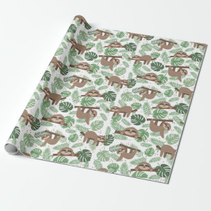Cadeau Papier d'enrobage Motif Sloth