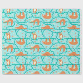 Cadeau Papier d'enrobage Motif Sloth (Plat)