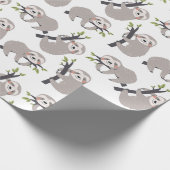 Cadeau Papier d'enrobage Motif Sloth (Coin)