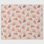 Cadeau Papier d'enrobage Motif Sloth (Plat)