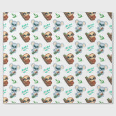 Cadeau Papier d'enrobage Motif Sloth (Plat)