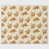 Cadeau Papier d'enrobage Motif Sloth (Plat)
