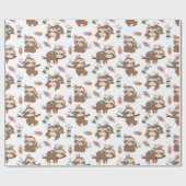 Cadeau Papier d'enrobage Motif Sloth (Plat)