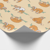 Cadeau Papier d'enrobage Motif Sloth (Coin)