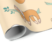 Cadeau Papier d'enrobage Motif Sloth (Coin rond)