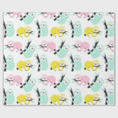 Cadeau Papier d'enrobage Motif Sloth (Plat)