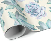 Cadeau Papier d'enrobage motif Succulent (Coin rond)