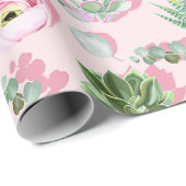 Cadeau Papier d'enrobage motif Succulent (Coin rond)