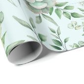 Cadeau Papier d'enrobage motif Succulent (Coin rond)