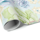 Cadeau Papier d'enrobage motif Succulent (Coin rond)