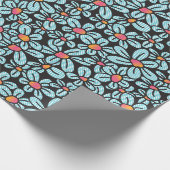 Cadeau Papier d'enrobage noir Pop Flower (Coin)