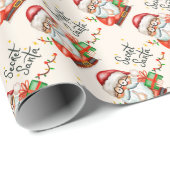 Cadeau Papier d'enrobage Père Noël Secret (Coin rond)