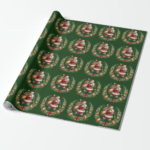 Cadeau Papier d'enrobage Père Noël vintage