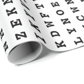 Cadeau Papier d'enrobage personnalisé de recherche de mot (Coin rond)